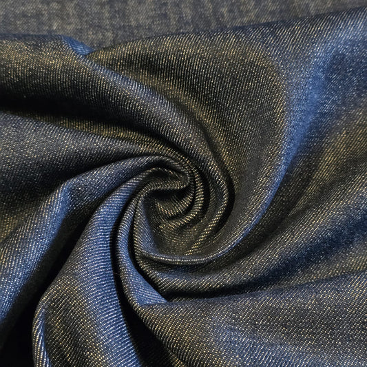 Indigo Blue Salt & Pepper Denim Fabric 12oz Heavy Weight – Extra Wide 180cm | Premium Quality Material for Dressmaking, Crafts & Costumes By The Meter