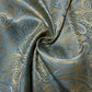 Jade Green Double Paisley Gold Metallic Banarasi Brocade Fabric | Dress, Craft & Décor Material | 44" Wide By the Meter