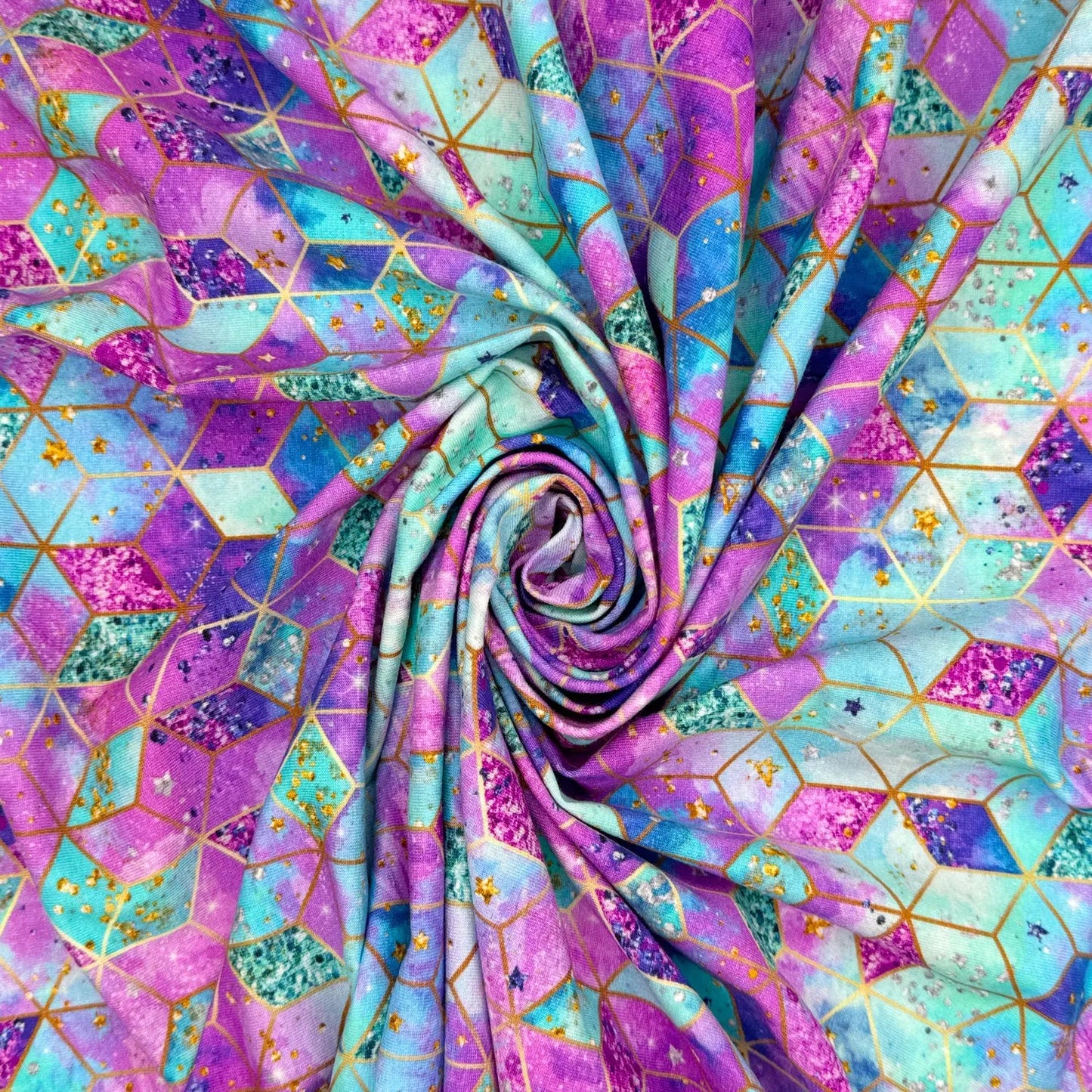 Digitally Printed Cotton Jersey Fabric | Soft Stretch Jersey 60" (150cm) Wide Dressmaking & Activewear Fabric – Sold by the Meter