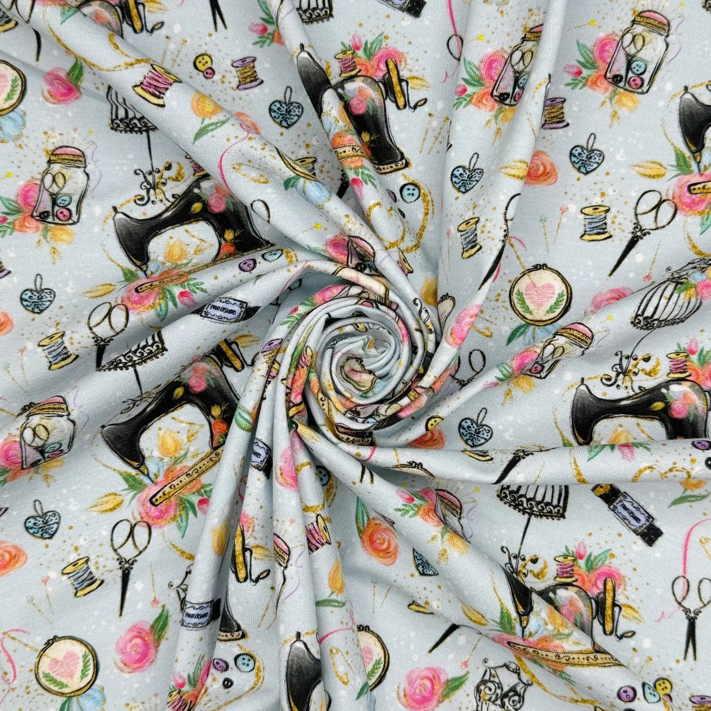 Digitally Printed Cotton Jersey Fabric | Soft Stretch Jersey 60" (150cm) Wide Dressmaking & Activewear Fabric â€“ Sold by the Meter