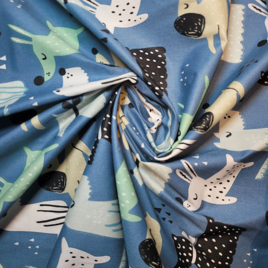 Jade Dogs – 100 % Bio-Baumwolle, Stoff zum Basteln, Kleider, Quilten, 111,8 cm, Meterware