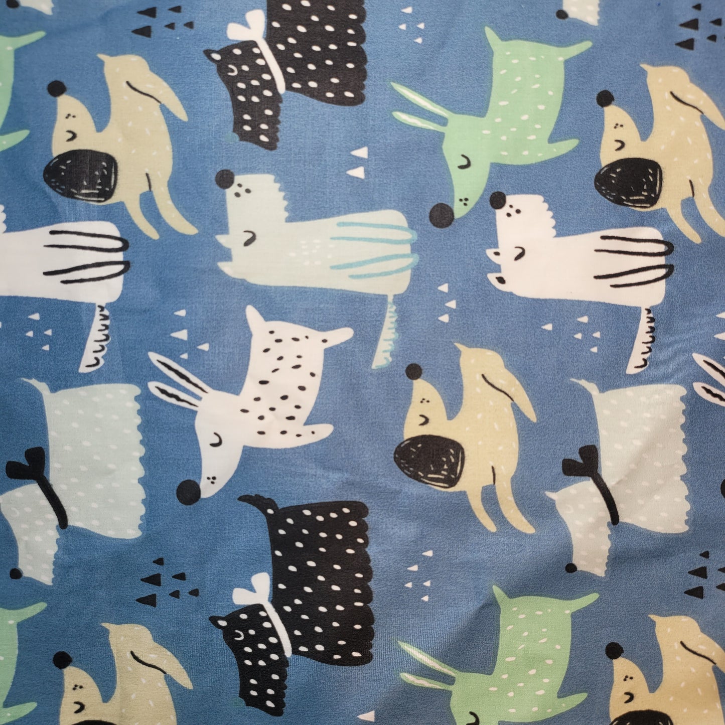 Jade Dogs 100% Cotton Organic Craft Dress Quilting Fabric 44" By The Meter