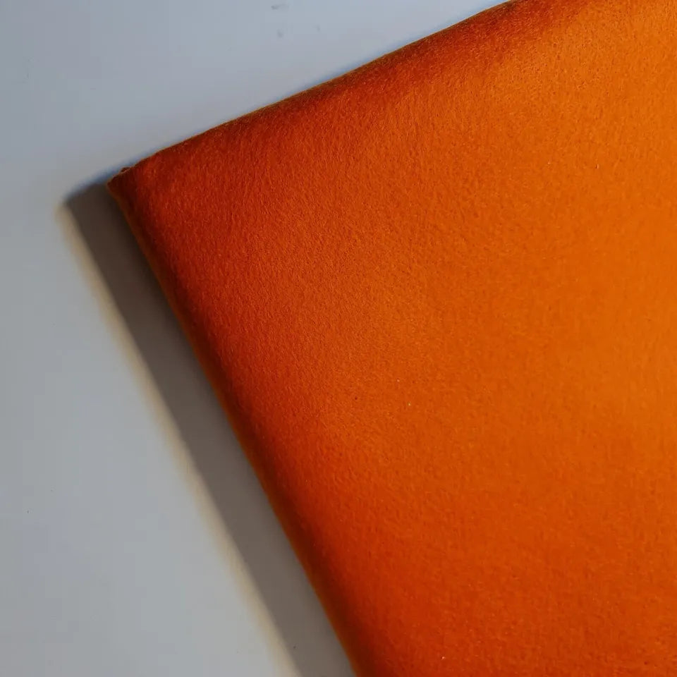 Jaffa Orange Felt Fabric Acrylic Art Craft Sewing Festive Decor Material 150cm Wide By Meter