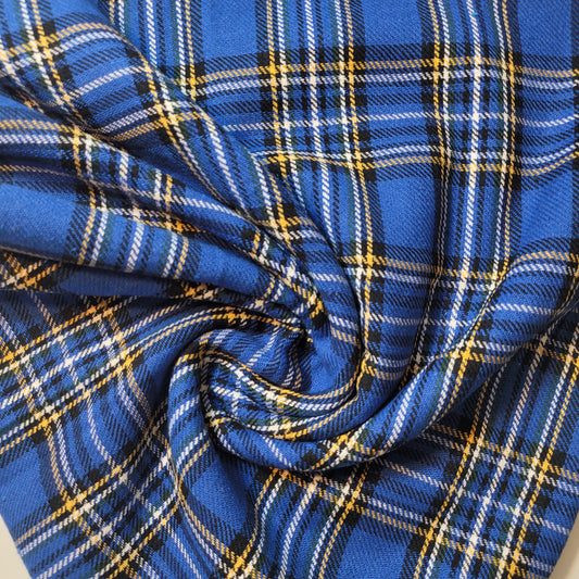 Elegant 100% Brushed Cotton Flannel: Tartan Winceyette Craft Dress Material - 58” Wide (Kilmarnock Tartan)