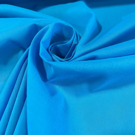 Kingfisher 100% Cotton Lawn Voile Fabric Soft Dress Craft Lining Material 58" By The Meter