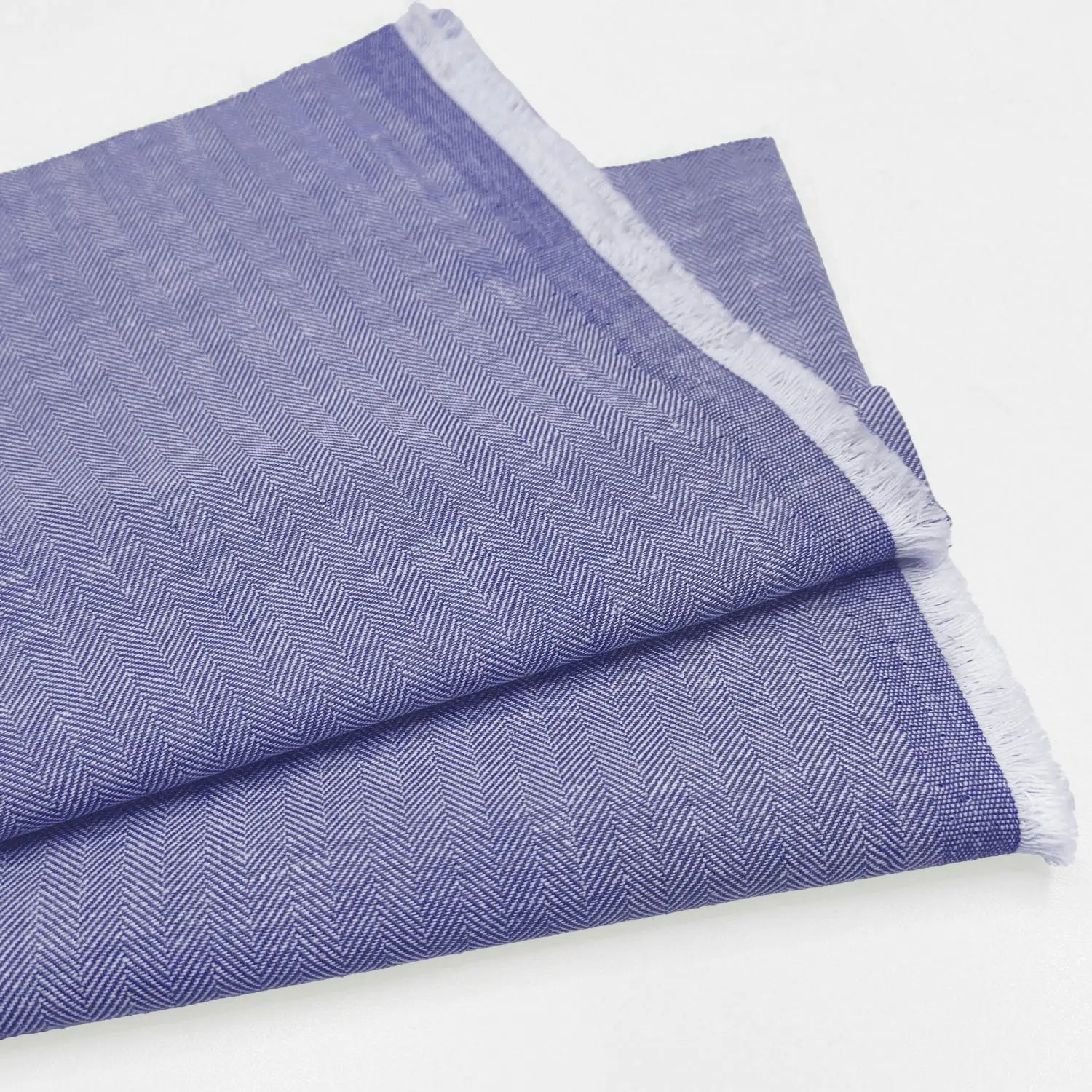 Linen Cotton Herringbone Fabric | 30% Linen 70% Cotton 185gsm 58" (147cm) Wide Dressmaking & Furnishing Fabric – Sold by the Meter