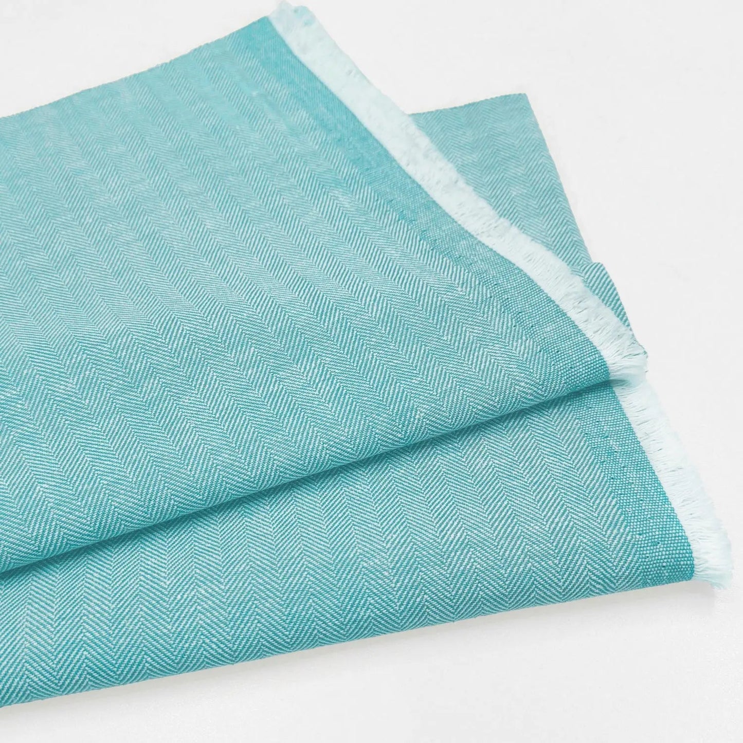 Linen Cotton Herringbone Fabric | 30% Linen 70% Cotton 185gsm 58" (147cm) Wide Dressmaking & Furnishing Fabric â€“ Sold by the Meter