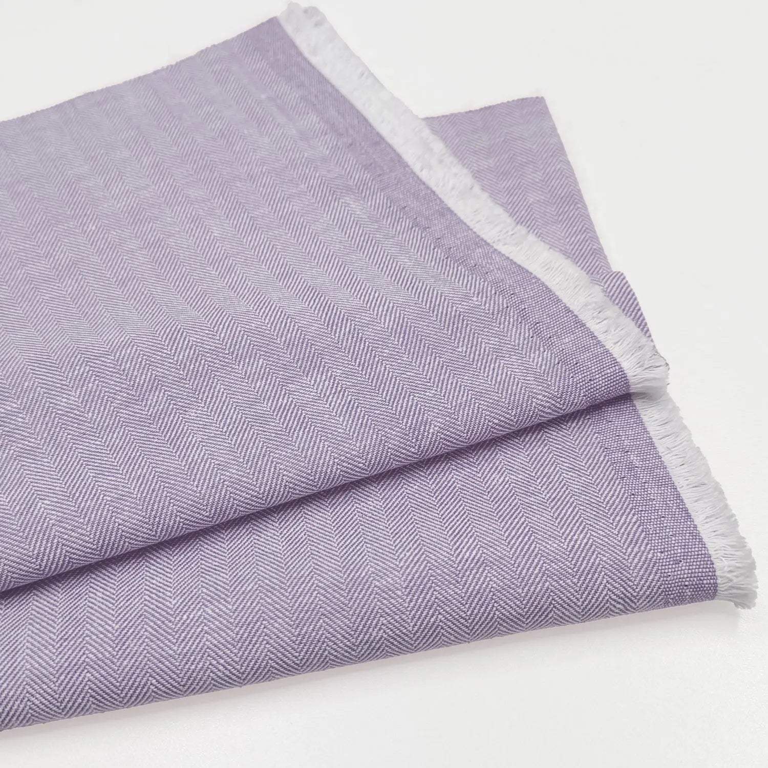 Linen Cotton Herringbone Fabric | 30% Linen 70% Cotton 185gsm 58" (147cm) Wide Dressmaking & Furnishing Fabric â€“ Sold by the Meter