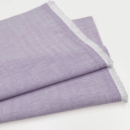 Linen Cotton Herringbone Fabric | 30% Linen 70% Cotton 185gsm 58" (147cm) Wide Dressmaking & Furnishing Fabric â€“ Sold by the Meter