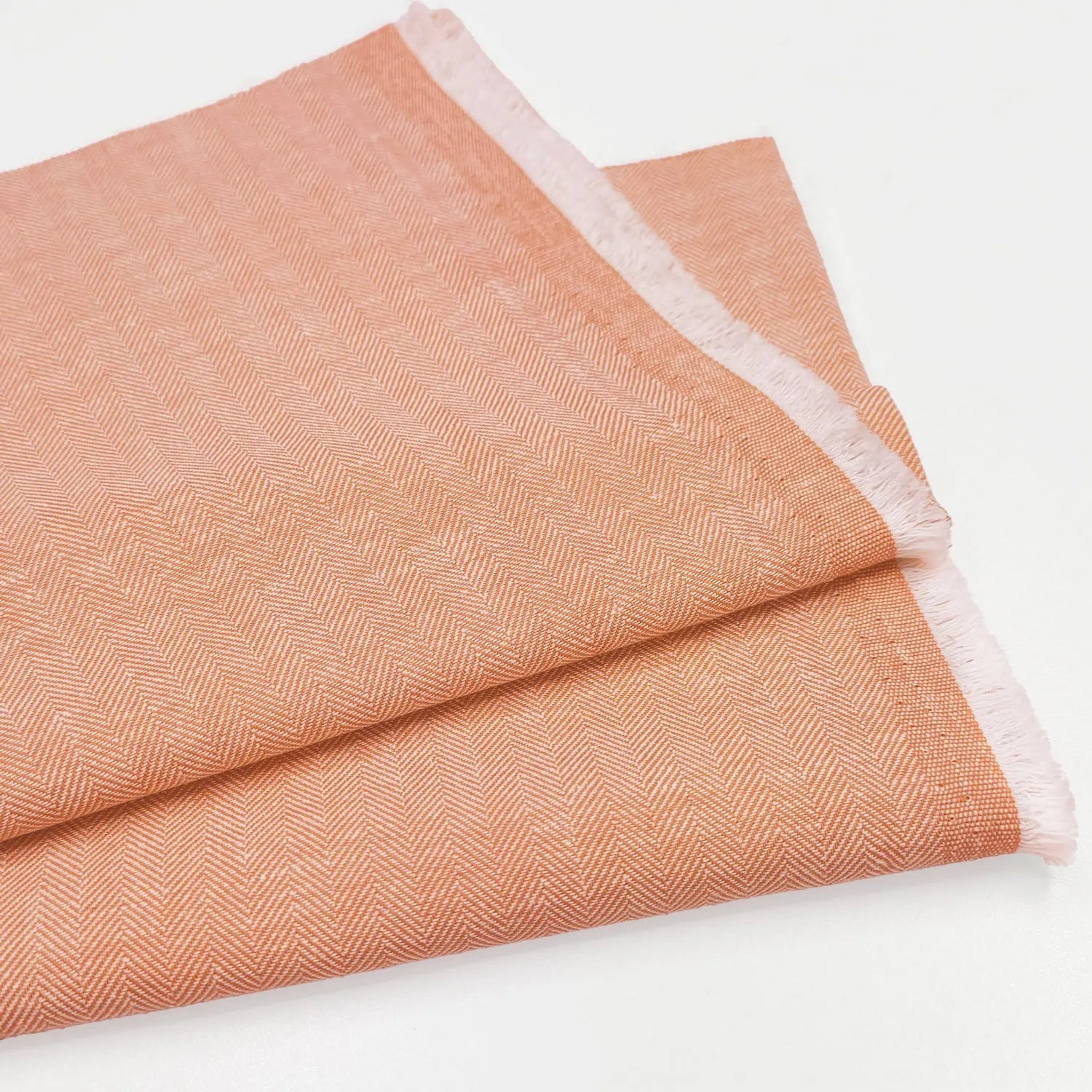 Linen Cotton Herringbone Fabric | 30% Linen 70% Cotton 185gsm 58" (147cm) Wide Dressmaking & Furnishing Fabric â€“ Sold by the Meter