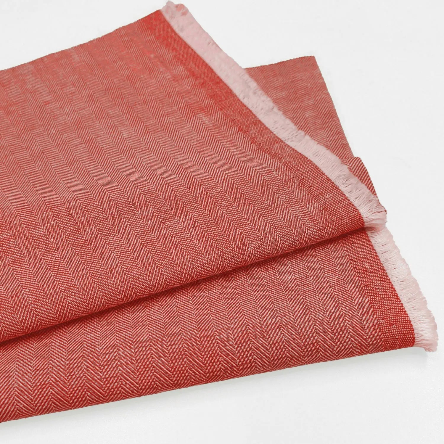 Linen Cotton Herringbone Fabric | 30% Linen 70% Cotton 185gsm 58" (147cm) Wide Dressmaking & Furnishing Fabric – Sold by the Meter