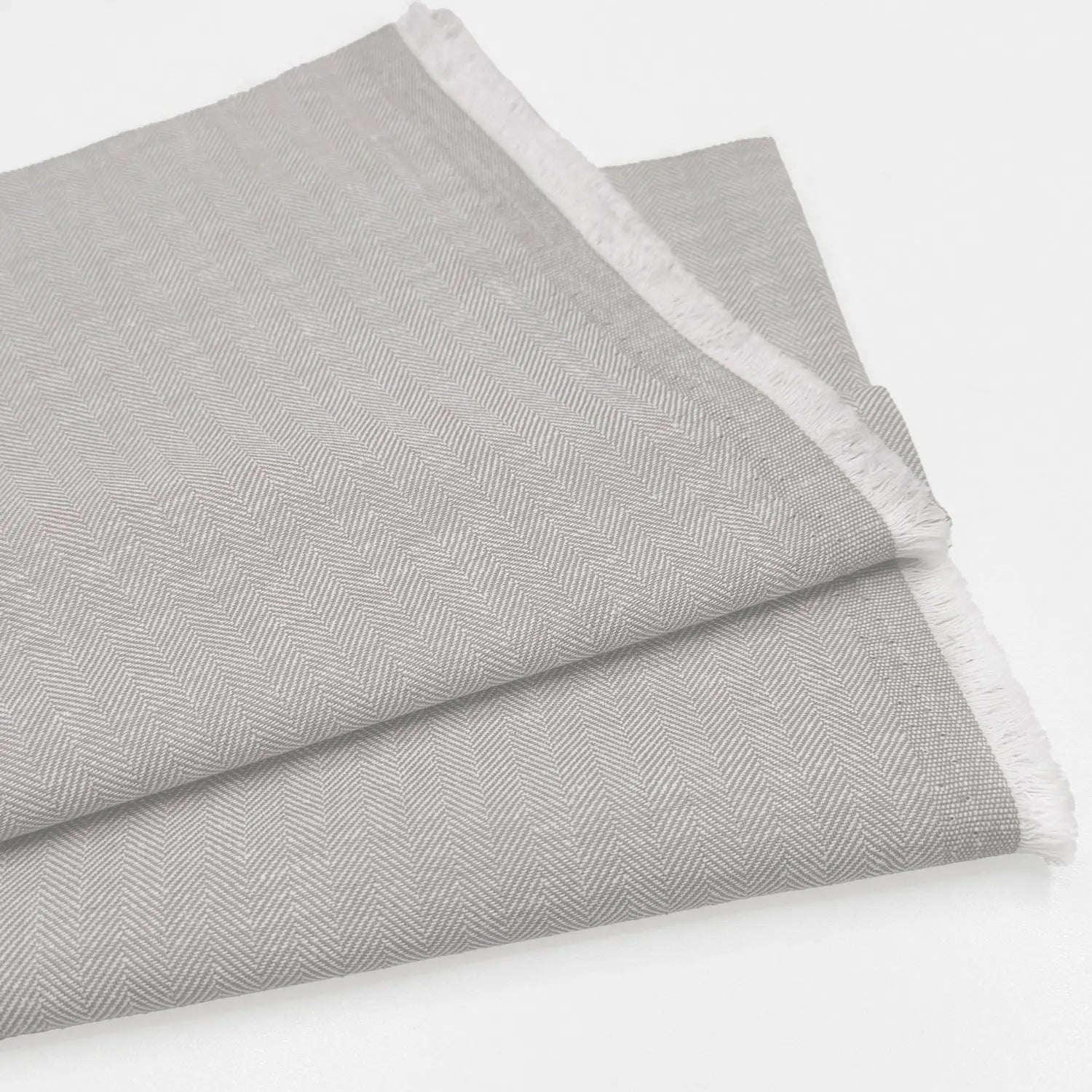 Linen Cotton Herringbone Fabric | 30% Linen 70% Cotton 185gsm 58" (147cm) Wide Dressmaking & Furnishing Fabric â€“ Sold by the Meter