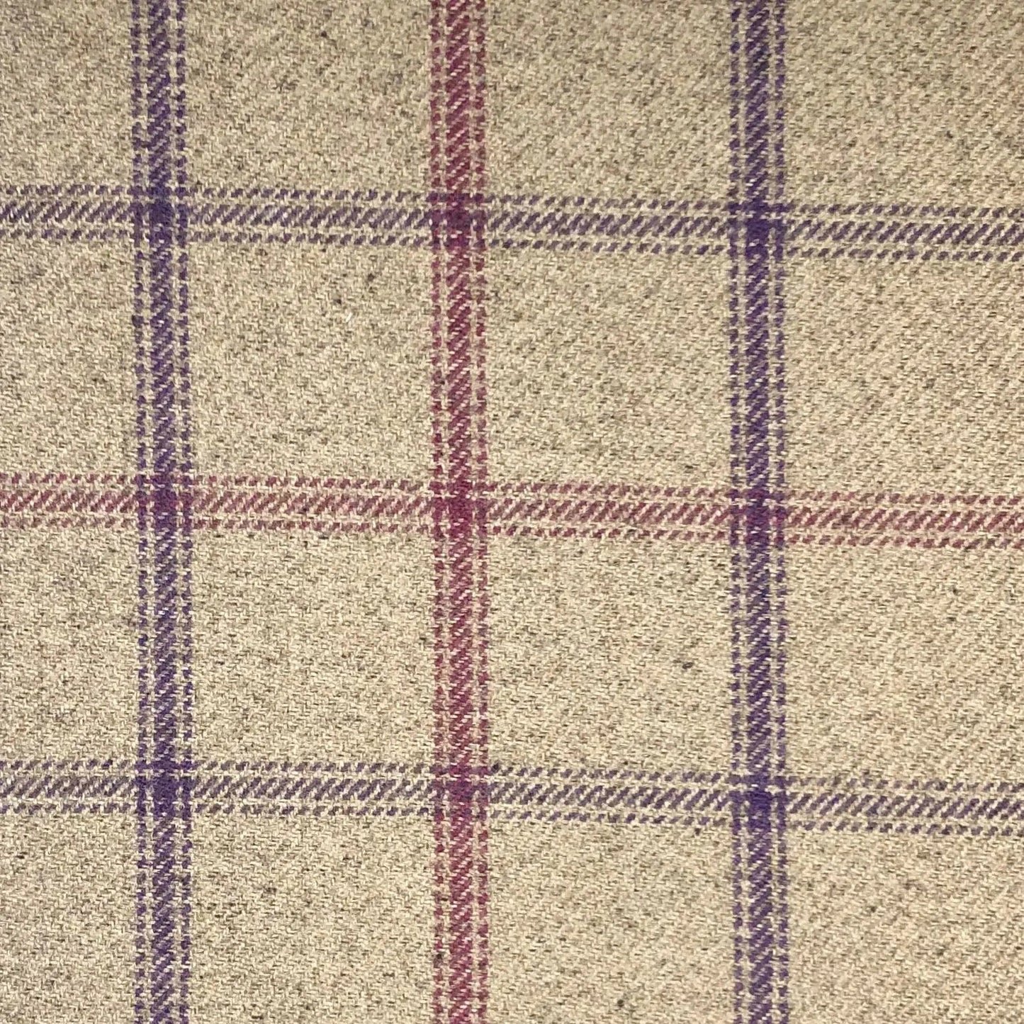 Luxury Weight Wool Effect English Check Fabric | Heavy 380gsm Upholstery & Coat Fabric 55" (140cm) Wide – Sold by the Meter