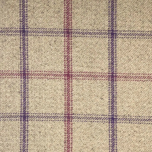 Luxury Weight Wool Effect English Check Fabric | Heavy 380gsm Upholstery & Coat Fabric 55" (140cm) Wide – Sold by the Meter