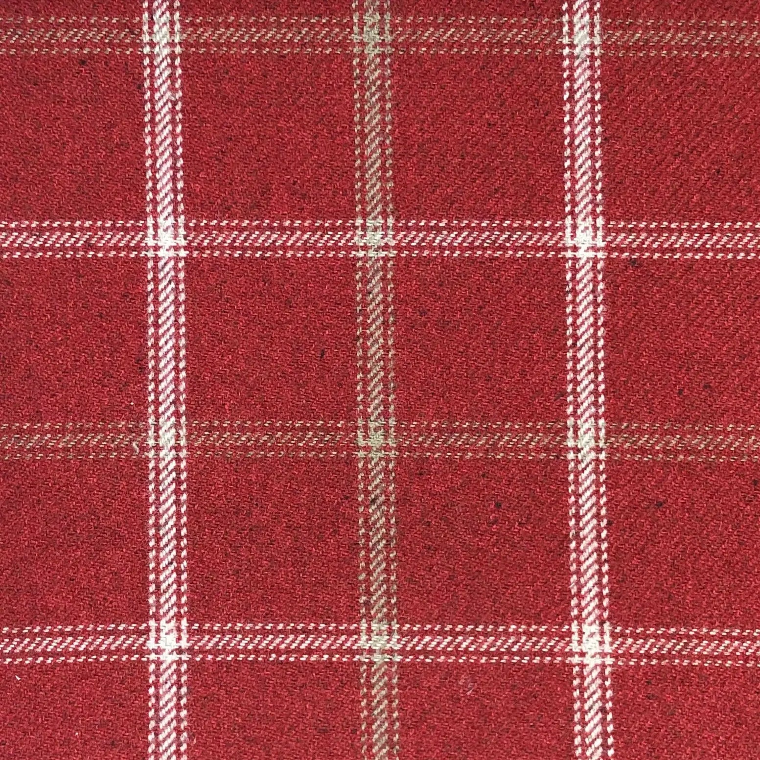 Luxury Weight Wool Effect English Check Fabric | Heavy 380gsm Upholstery & Coat Fabric 55" (140cm) Wide – Sold by the Meter