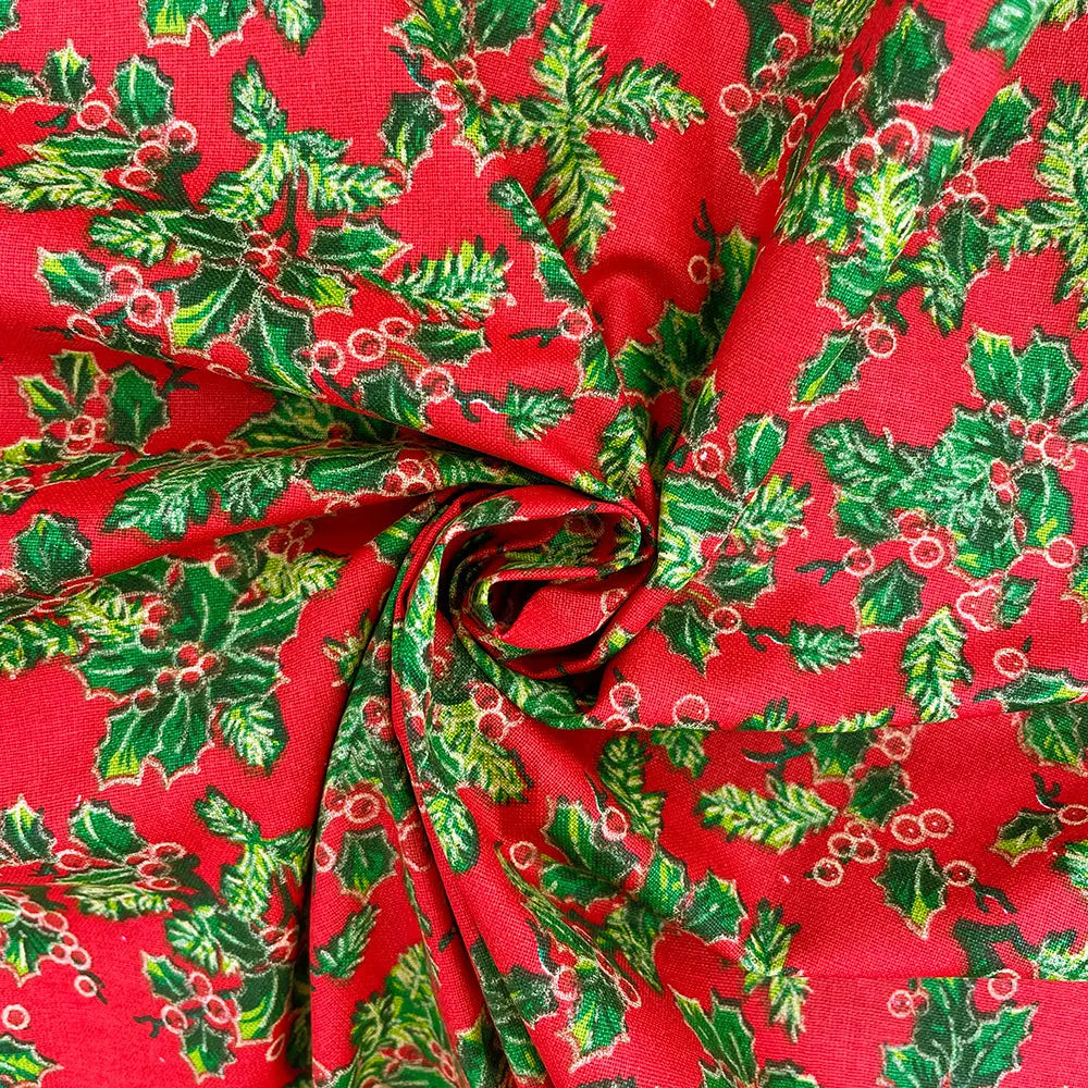 Christmas 100% Cotton Craft Fabric | 150gsm 55" (140cm) Wide OEKO-TEXÂ® Standard 100 Certified â€“ Sold by the Meter