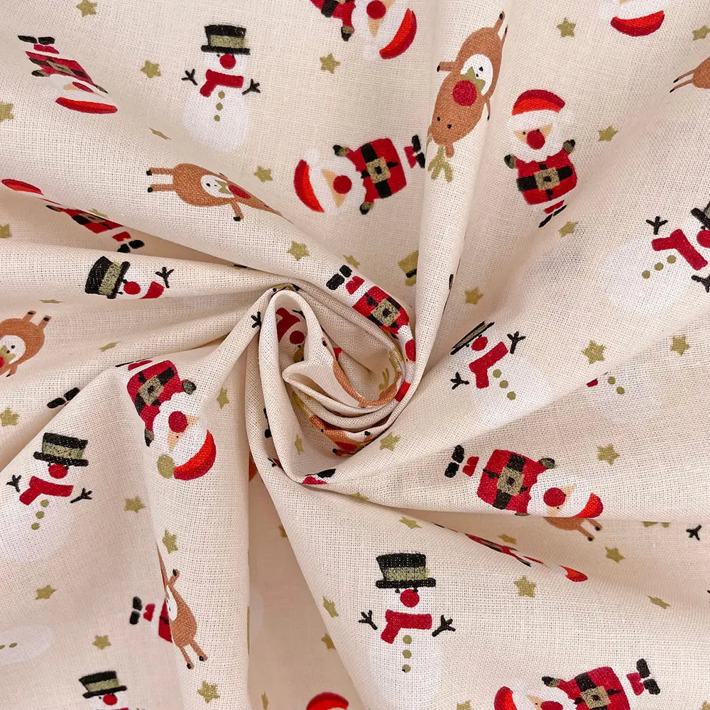 Christmas 100% Cotton Craft Fabric | 150gsm 55" (140cm) Wide OEKO-TEXÂ® Standard 100 Certified â€“ Sold by the Meter