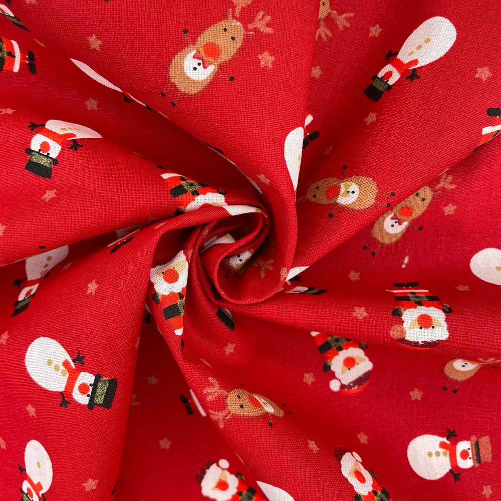 Christmas 100% Cotton Craft Fabric | 150gsm 55" (140cm) Wide OEKO-TEXÂ® Standard 100 Certified â€“ Sold by the Meter