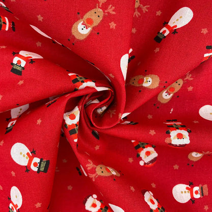 Christmas 100% Cotton Craft Fabric | 150gsm 55" (140cm) Wide OEKO-TEX® Standard 100 Certified – Sold by the Meter