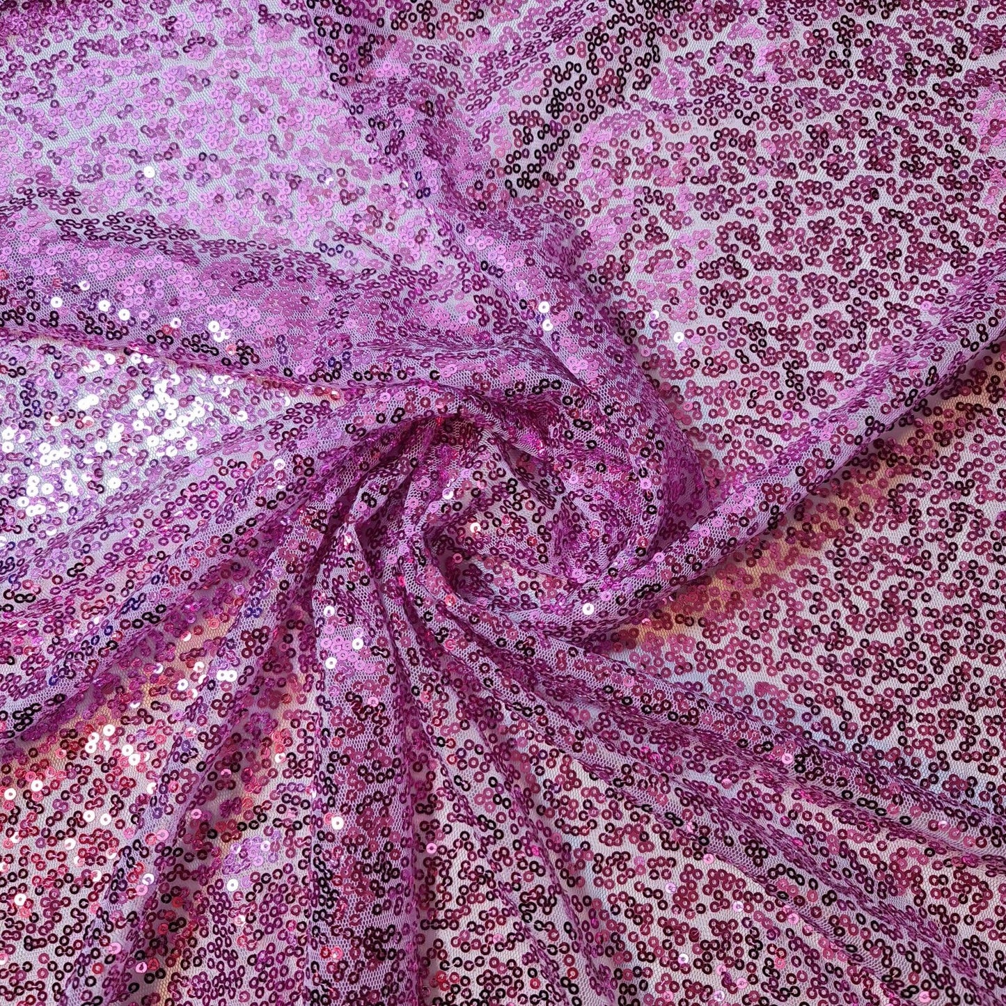 Paillettenstoff, glitzernd, glänzend, glitzernd, für Kleider, Bastelarbeiten, Tischdecken, 127 cm (Babyrosa)