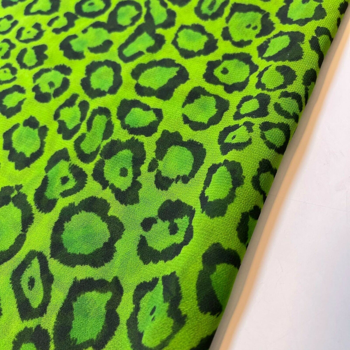 Lime Panther Crepe Chiffon Material Soft Sheer Dress Drape Craft Fabric 44" By Meter