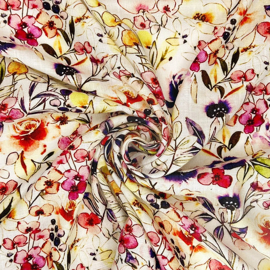 30% Linen 70% Viscose Fabric â€“ Soft Linen-Viscose Dress Fabric 55" (142cm) Wide â€“ 10M Folded