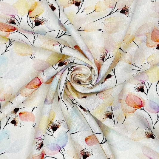 30% Linen 70% Viscose Fabric – Soft Linen-Viscose Dress Fabric 55" (142cm) Wide – 10M Folded