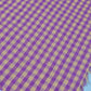 Lavender Orange  Gingham 100% Cotton Seersucker Fabric Crush Costume Craft Dress Material 58" By The Meter