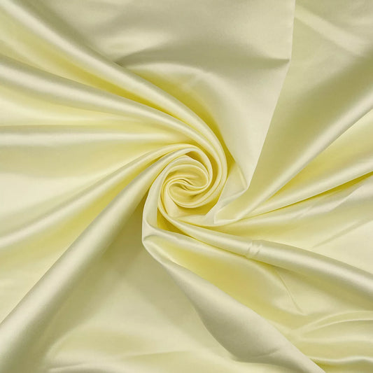 Lemon Dull Duchess Bridal Satin Fabric Bridal Dress Prom Craft Material Crepe Back By the Meter 58"