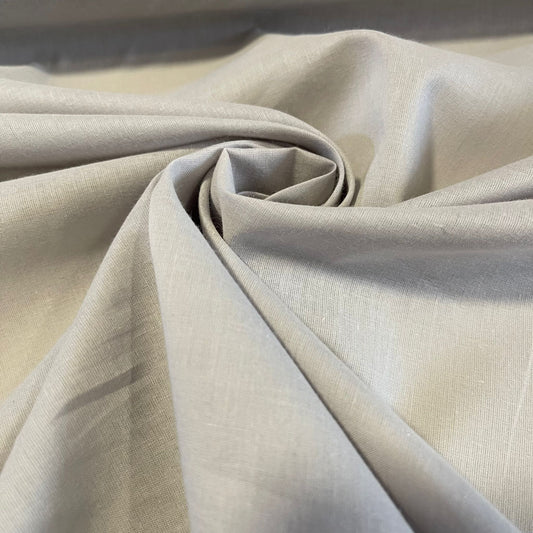 Light Grey 100% Cotton Lawn Voile Fabric Soft Dress Craft Lining Material 58" By The Meter