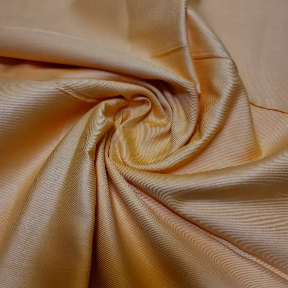 Light Orange Plain Thick 100% Cotton Drill Material Workwear Dress Twill Craft Fabric 58" By The Meter