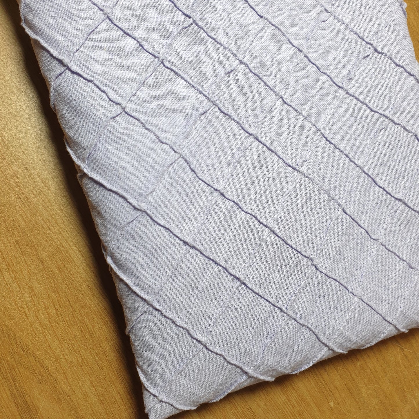 Lilac Linen Pin tuck Embroidery Fabric Dress Craft Costume Drape Material 54" Wide By The Meter