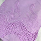 Lilac Cotton Floral Embroidery Fabric Lace Broderie Anglaise Dress Craft Material 44" By the Meter