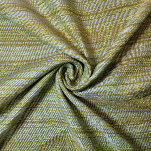 Lime Tweed Stripe Fabric Medium Weight Curtain Soft Furnishing Fabric 58" By Meter