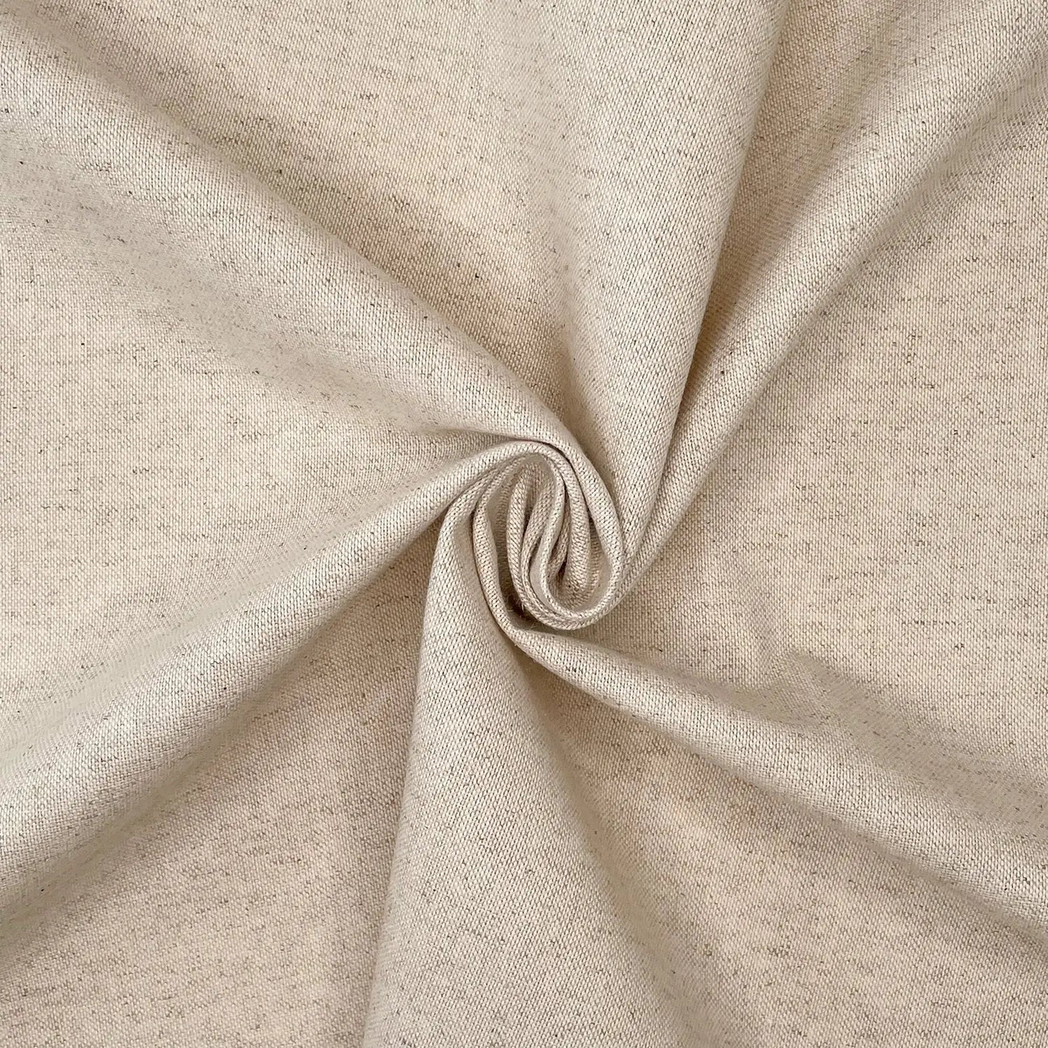 Linetto Plain Cotton Linen Panama Fabric | 90% Cotton 10% Linen 140cm Wide â€“ Sold by the Meter