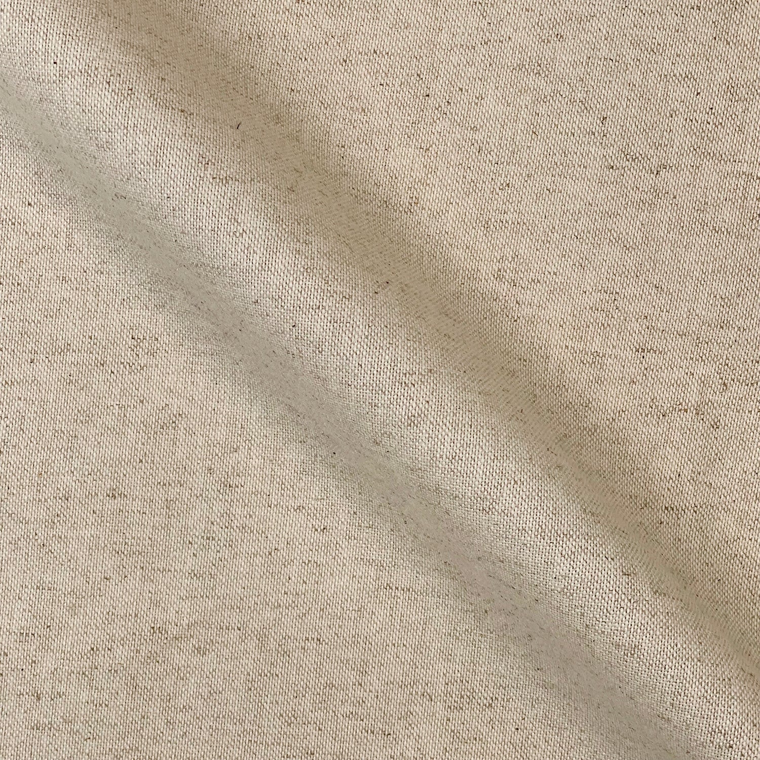 Linetto Plain Cotton Linen Panama Fabric | 90% Cotton 10% Linen 140cm Wide – Sold by the Meter