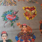 Marigold Frida Kahlo Digital Print Faux Raw Silk Fabric Dress Craft Quilting Material 44" By The Meter