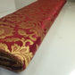 Maroon Banarasi Brocade Fabric with Gold Zari Floral Design | Premium Indian Jacquard Material By Meter 44"