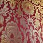 Maroon Banarasi Brocade Fabric with Gold Zari Floral Design | Premium Indian Jacquard Material By Meter 44"