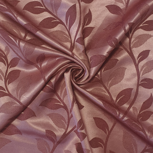 Luxuriöser Satin-Jacquard-Polsterstoff mit Blumenmuster – 58" für Vorhänge und Schneiderei (Mauve Ivy)