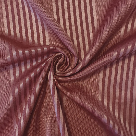 Luxuriöser Satin-Jacquard-Polsterstoff mit Blumenmuster – 58" für Vorhänge und Schneiderei (Mauve Stripe)
