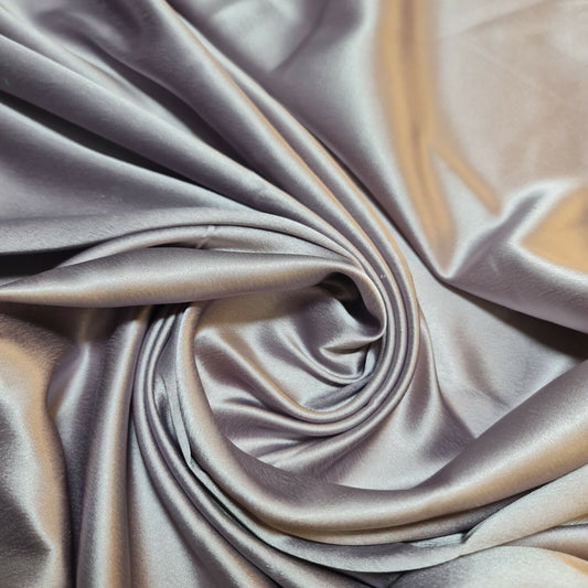 Mauve Glossy Charmeuse Silky Material Bridal Dress Craft Wedding Event Decor Polyester Fabric 44" Wide ( 23 Meter Roll)