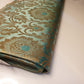 Mint Banarasi Brocade Fabric with Gold Zari Floral Design | Premium Indian Jacquard Material By Meter 44"