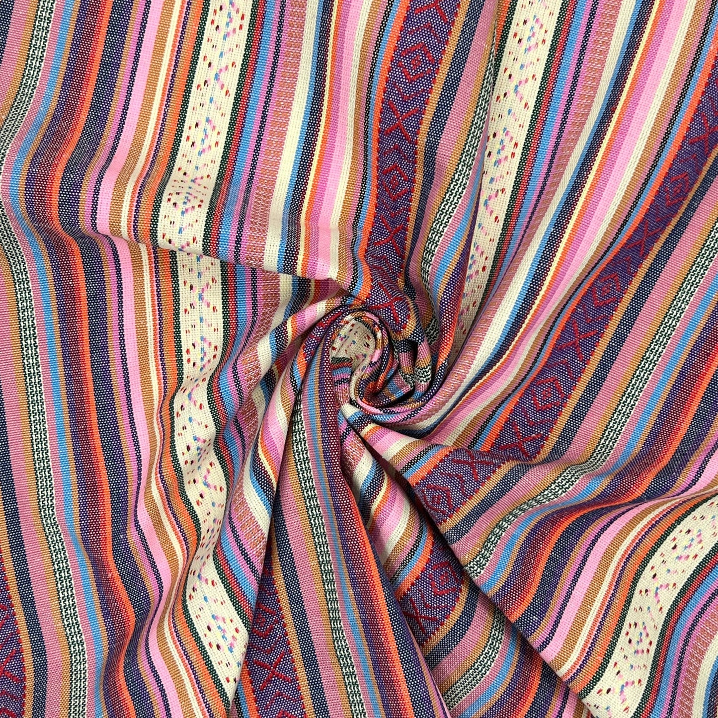 Mexicana Tapestry Stripe Fabric | Colour Woven Tapestry 142cm Wide – Sold by the Meter