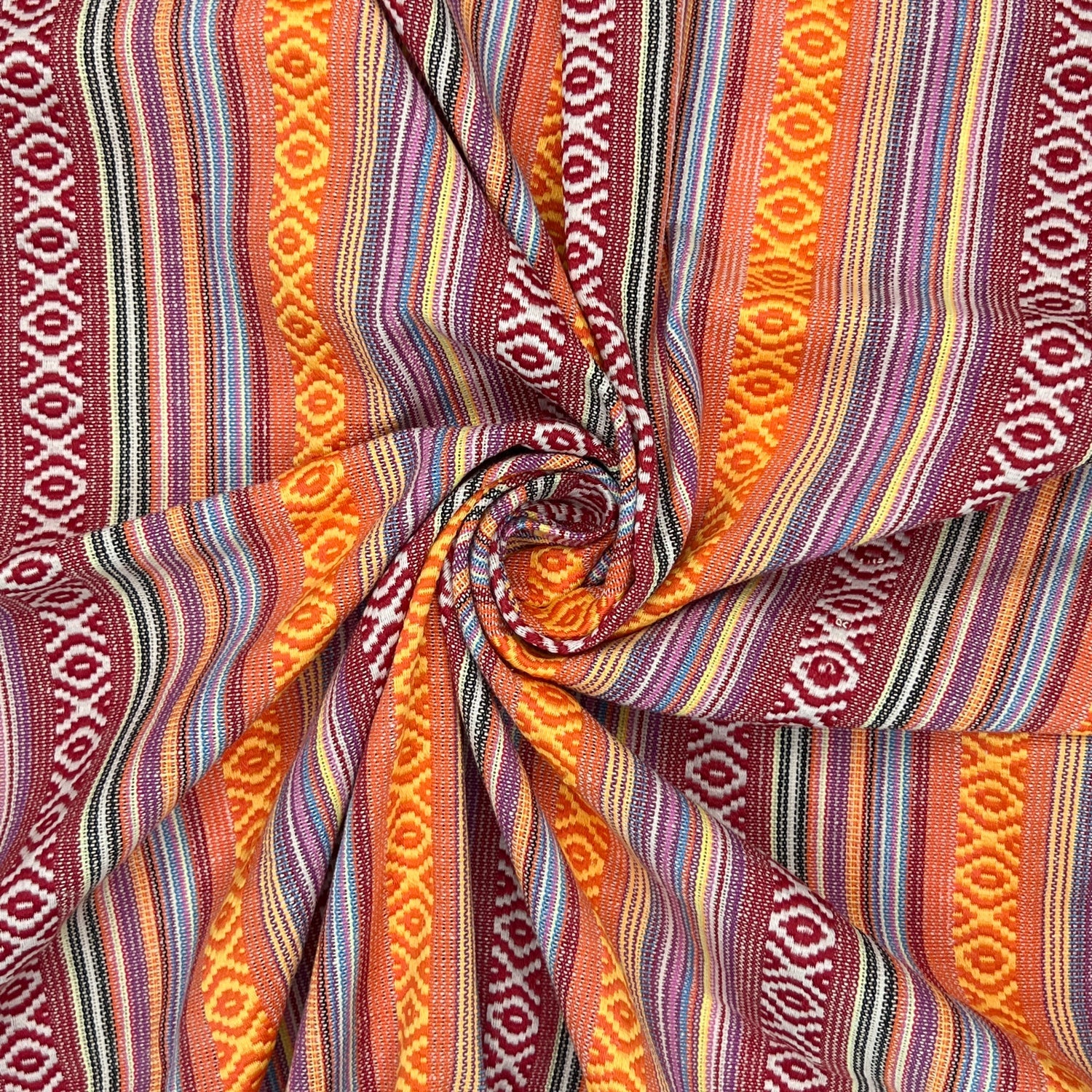 Mexicana Tapestry Stripe Fabric | Colour Woven Tapestry 142cm Wide – Sold by the Meter