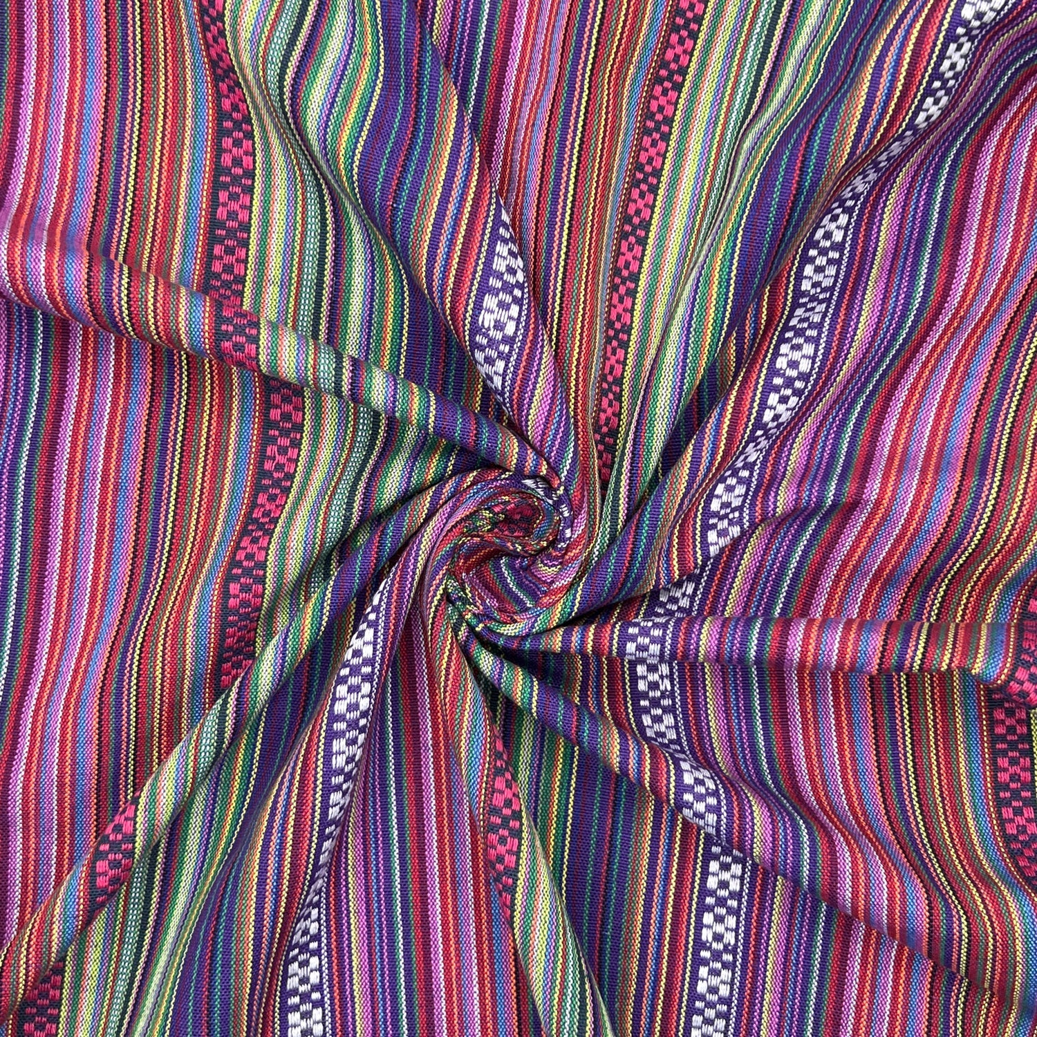 Mexicana Tapestry Stripe Fabric | Colour Woven Tapestry 142cm Wide – Sold by the Meter