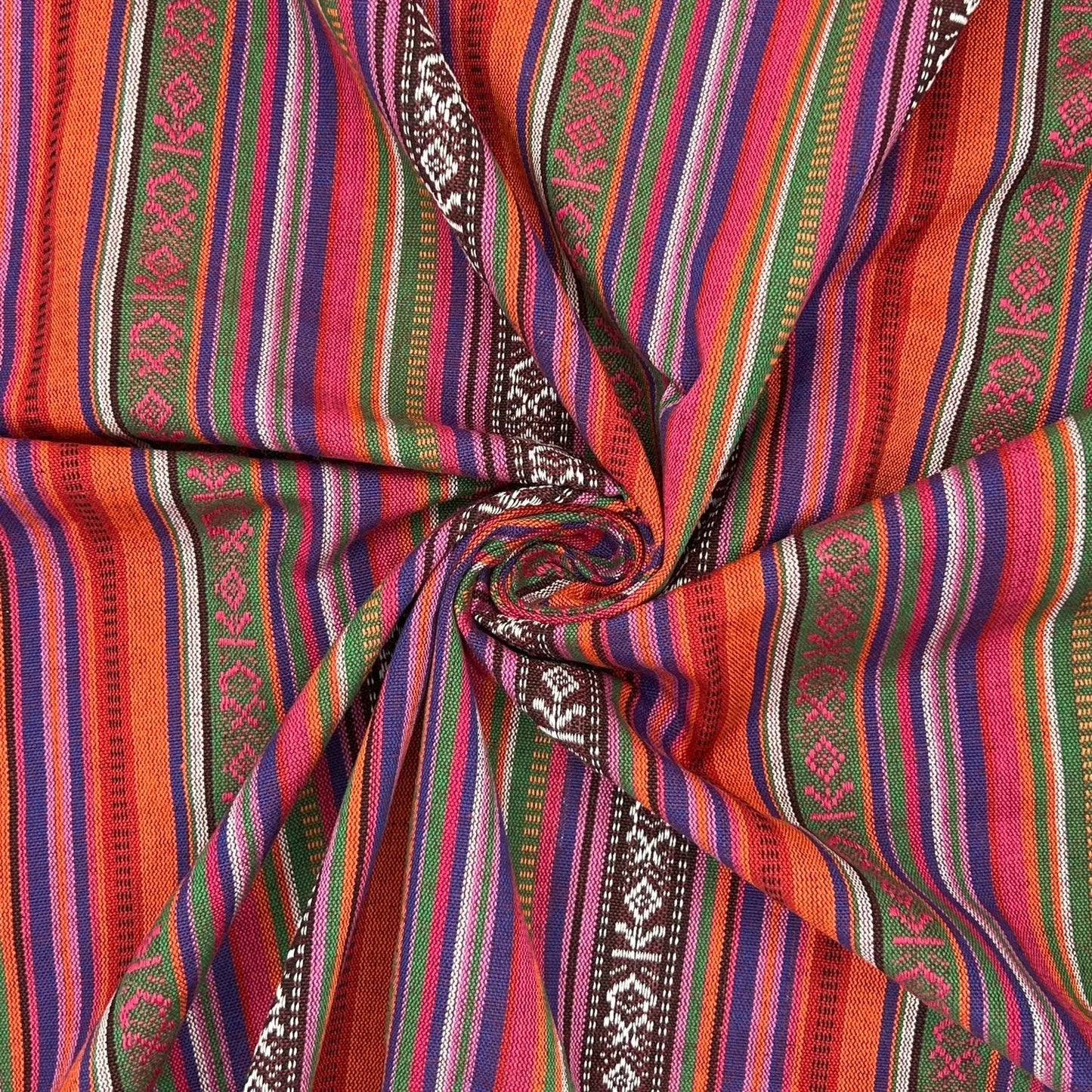 Mexicana Tapestry Stripe Fabric | Colour Woven Tapestry 142cm Wide â€“ 15M Roll