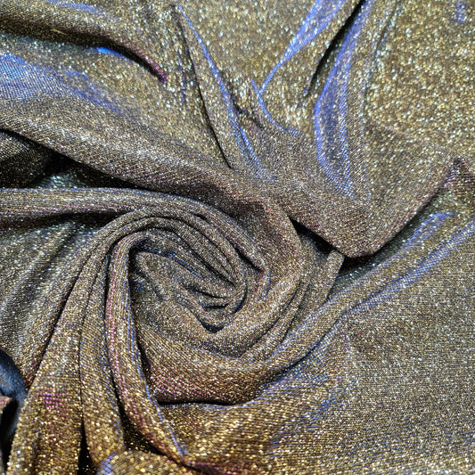 GOLD, mehrfarbig, schimmernd, glitzernd, Nylon, Disco, Moonlight, glänzend, dehnbar, 58"