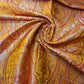 Mustard Double Paisley Gold Metallic Banarasi Brocade Fabric | Dress, Craft & Décor Material | 44" Wide By the Meter