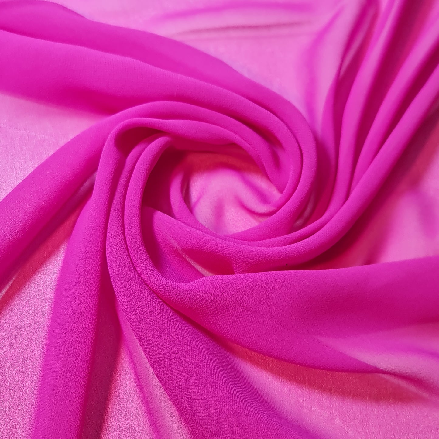 Magenta Chiffon Sheer Fabric Plain Soft Polyester Wedding Arch Dress Craft Material 44" (30 Meter Roll)